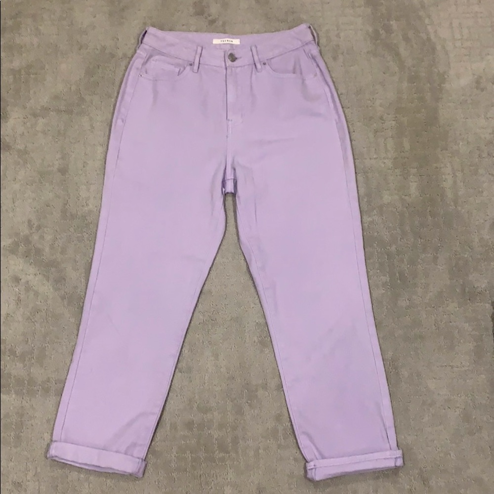 Lavender high waisted mom jeans
